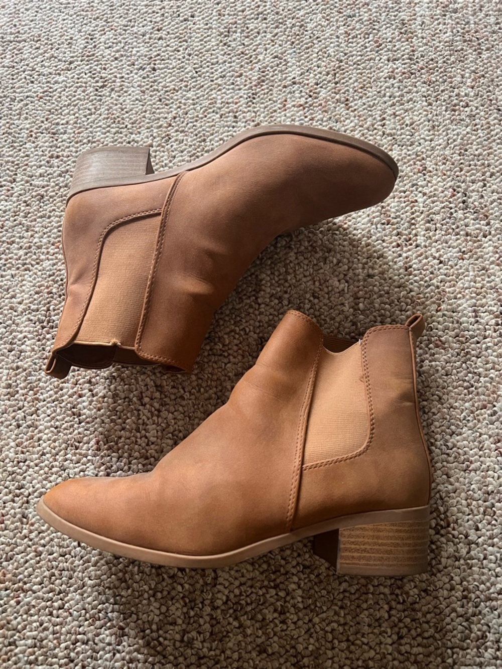 Qupid Tan Chelsea Ankle Booties